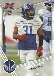 2020 Topps XFL Base Set Trey Caldwell #127 card