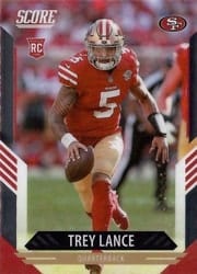 2021 Panini Chronicles Score Update Rookies Trey Lance #404 card