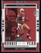 2021 Panini Contenders Rookie of the Year Trey Lance #ROY-TLA card