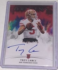 2021 Panini Origins Rookie Autographs Trey Lance #RA-TRL card