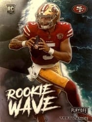 2021 Panini Playoff Rookie Wave Trey Lance #RW-TLA card