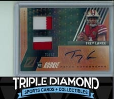 2021 Zenith Rookie Patch Autographs Copper Trey Lance #84 card