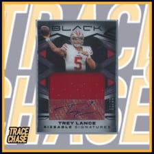 2022 Panini Black Sizeable Signatures Jersey Trey Lance #SSJ-TLA card