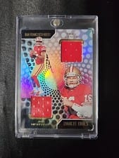 2021 Panini Illusions Rookie Idols Dual Memorabilia Trey Lance / Joe Montana #RI-TJ card