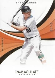 2018 Panini Immaculate Collection Base Set Trey Mancini #134 card
