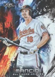2018 Topps Fire Base Set Trey Mancini #82 card
