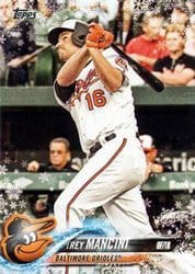 2018 Topps Holiday Base Set Trey Mancini #HMW144 card
