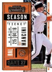 2020 Panini Contenders Base Set Trey Mancini #20 card