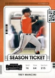 2021 Panini Contenders Base Set Trey Mancini #88 card