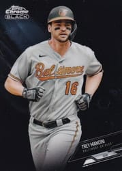 2021 Topps Chrome Black Base Set Trey Mancini #73 card