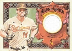 2022 Topps Allen & Ginter Relics (Pattern A) Trey Mancini #AGRA-TM card