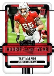 2022 Panini Contenders Rookie of the Year Contenders Trey McBride #ROY-TMB card