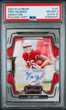2022 Panini Playbook Signatures Trey McBride #137 card