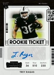 2021 Panini Contenders Base Set Trey Ragas #286 card