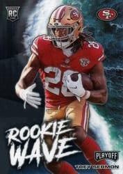 2021 Panini Playoff Rookie Wave Trey Sermon #RW-TSE card