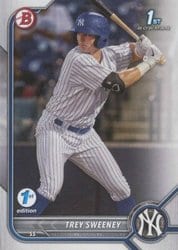 2022 Bowman 1st Edition Base Set Trey Sweeney #BPPF-137 card