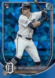 2025 Bowman Chrome Sapphire Edition Base Set Trey Sweeney #25 card