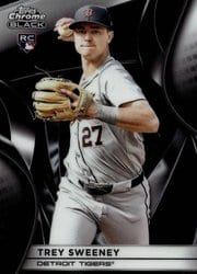 2025 Topps Chrome Black Base Set Trey Sweeney #28 card