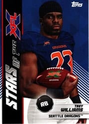 2020 Topps XFL Stars of the XFL Trey Williams #17 card