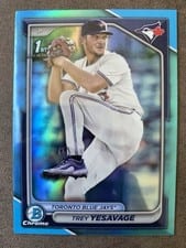 2024 Bowman Draft Chrome Trey Yesavage Sky Blue Refractor #BDC-92 card
