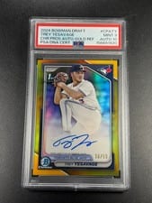 2024 Bowman Draft Chrome Prospect Autograph Trey Yesavage Gold Refractor #CPA-TY card