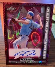 2025 Leaf Baseball Nation Strikeout Machine Autographs Trey Yesavage #SMA-TY1 card