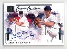 2025 Panini Impeccable Canvas Creations Signatures Trey Yesavage #24 card