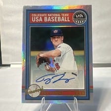 2025 Panini Stars & Stripes USA Baseball Throwback Signatures Trey Yesavage #AS-TY card
