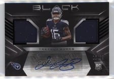 2022 Panini Black Rookie Signature Materials Treylon Burks #RSM-TBU card