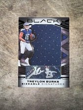 2022 Panini Black Sizeable Signatures Rookie Jersey Treylon Burks #SSR-TBU card