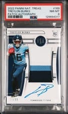 2022 Panini National Treasures Rookie Patch Autographs Treylon Burks #169 card