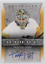 2021-22 Upper Deck Artifacts Autograph Facts Tristan Jarry #AF-TJ card