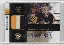 2024-25 Upper Deck Ultimate Collection Ultimate Material Signatures Tristan Jarry #USM-TJ card