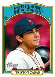 2021 Topps Heritage Minor League Base Set Triston Casas #211 card