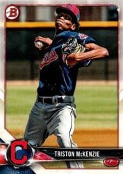 2018 Bowman Draft Base Set Triston McKenzie #BD-162 card
