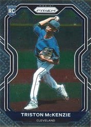 2021 Panini Prizm Base Set Triston McKenzie #25 card