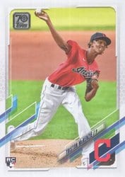 2021 Topps Base Set Triston McKenzie #319 card