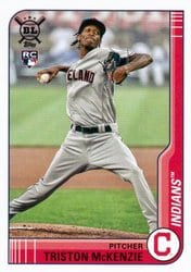 2021 Topps Big League Base Set Triston McKenzie #155 card