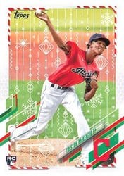 2021 Topps Holiday Base Set Triston McKenzie #HW187 card