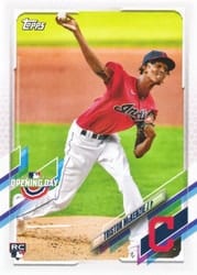 2021 Topps Opening Day Base Set Triston McKenzie #74 card