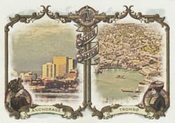 2024 Topps Allen & Ginter Sister, Sister Tromsø, Norway / Anchorage, United States #SS-8 card