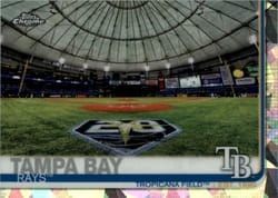 2019 Topps Chrome Sapphire Edition Base Set Tropicana Field #566 card