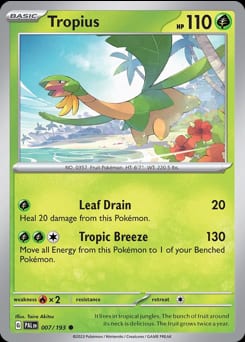 Paldea Evolved Tropius #7 card