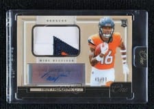 2024 Panini One Premium Rookie Patch Autographs Troy Franklin #112 card