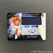2024 Panini Origins Rookie Jumbo Jersey Autographs Troy Franklin #RJA-TFR card