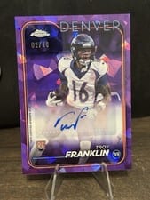 2024 Topps Chrome Sapphire Edition Rookies Autographs Sapphire Troy Franklin #RA-TFR card