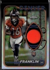 2024 Topps Chrome Topps Chrome Rookie Relics Troy Franklin #CRR-TF card