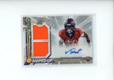 2024 Topps Resurgence Amped Up Rookie Relic Autographs Troy Franklin #AU-TF card