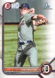 2022 Bowman Draft Base Set Troy Melton #BD-118 card