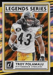 2020 Donruss Legends Series Troy Polamalu #LS-TP card